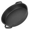 25CM Thickened Pancake Pan Cast Iron Flat Bottom Pan 2 Handle Kitchen Frying Pan for Household