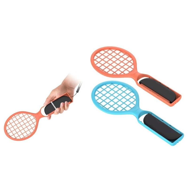 Lightweight Ergonomic Design Tennis Rackets Set Strong Plastic Tennis Rackets Simple to Operate Pair for NS2 Switch2