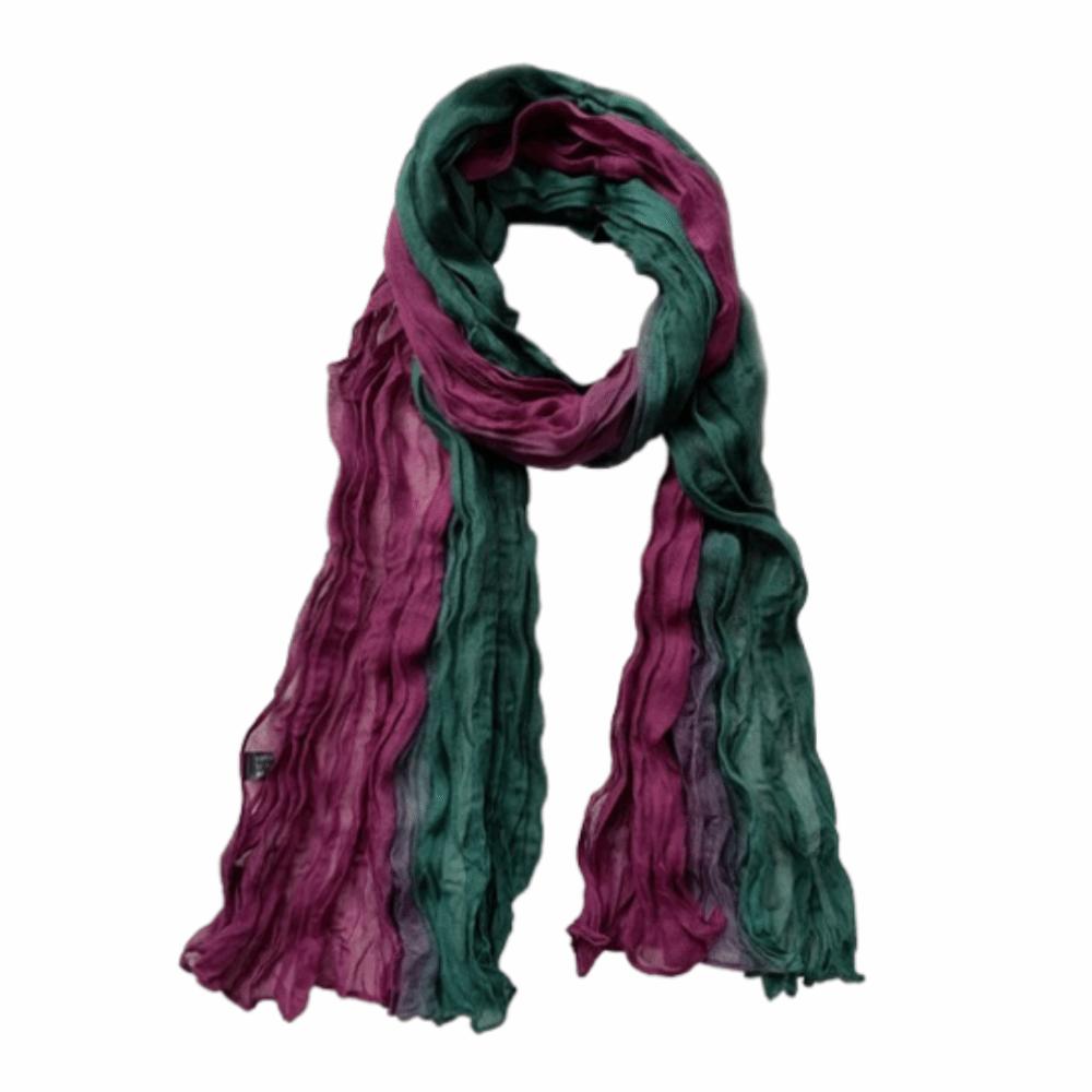 Bohemian Women's Long Pleated Shawl Windproof Long Hijab Scarf Bandana Shawl Wraps Outdoor Use