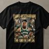Koszulka Giannisa Antetokounmpo "Greek Freak", Koszulka z grafiką dla fana MVP Koszykówki, Koszulka Sportowa jako Prezent