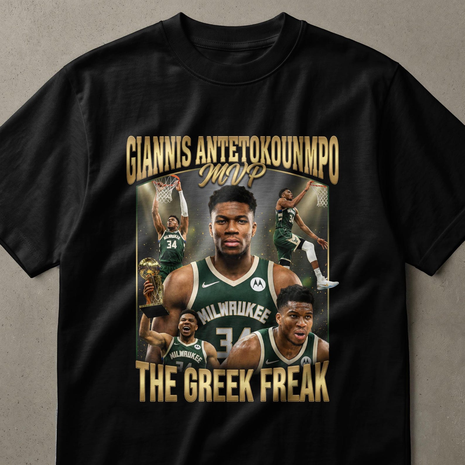 Greek Freak Giannis Antetokounmpo T-Shirt, MVP Basketball Player Fan Graphic Tee, Sports Apparel Gift 4XL