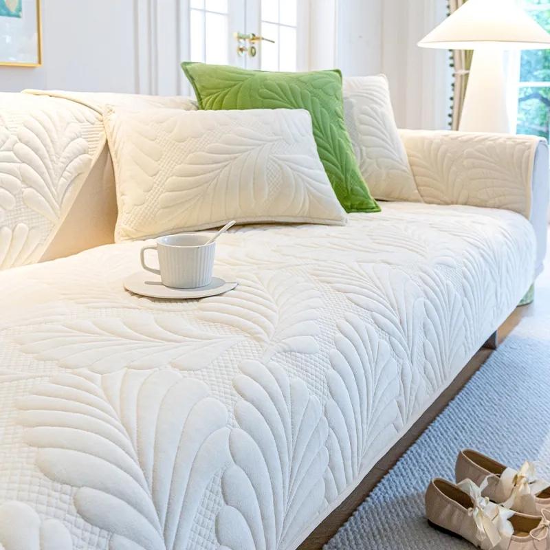 Vintage Living Room Milk Velvet Sofa Cushion Plush Sofa Cover Cover Autumn and Winter All-season Universal Sofa Towel Cover Cloth Seat Cushion