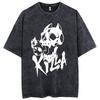 Yk Washed Tshirts For Men Anime JoJos Bizarre Adventure Short Tshirts Women Tops Graphic Printed TShirt Short Sleeve Unisex