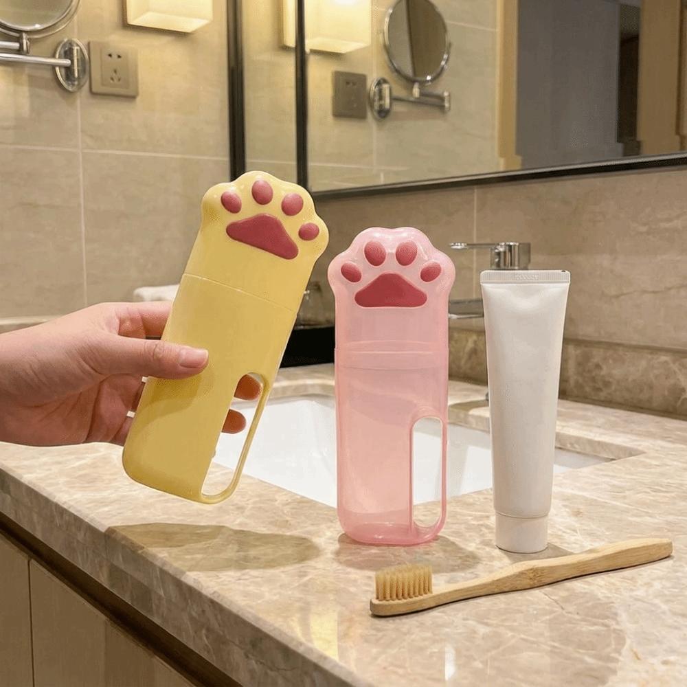 Cartoon Mouthwash Cup Plastic Portable Wash Cup Lightweight Toothpaste Toothbrush Organizer  Travel