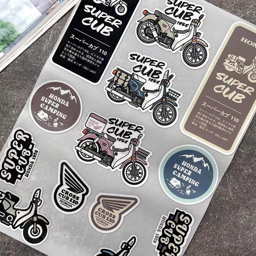 Suitable for Motorcycle Decoration Stickers Reflective Waterproof Helmet Racing Decals HRC Accessories Sponsor Stickers
