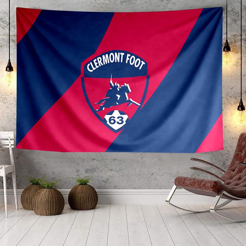 Clermont Foot Crest Design Tapestry, Unique Design Tapestry, Wall Decor for Bedroom,Livingroom, Playroom,Heartwarming Fan Holiday Gifts