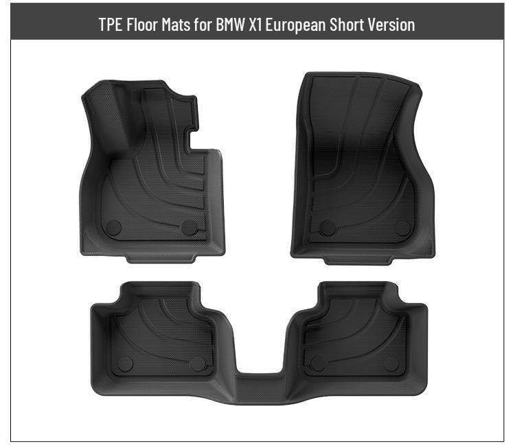 23 BMW X1 TPE Floor Mats - Domestic Extended & European Short Versions
