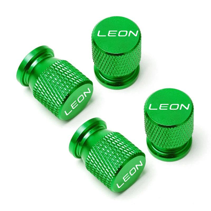Car Wheel Tire Valve Caps Tyre Stem Covers Airdust Waterproof For Seat Leon Fr 1m MK1 MK2 MK3 Car Decor Airdust Waterproof 4Pcs