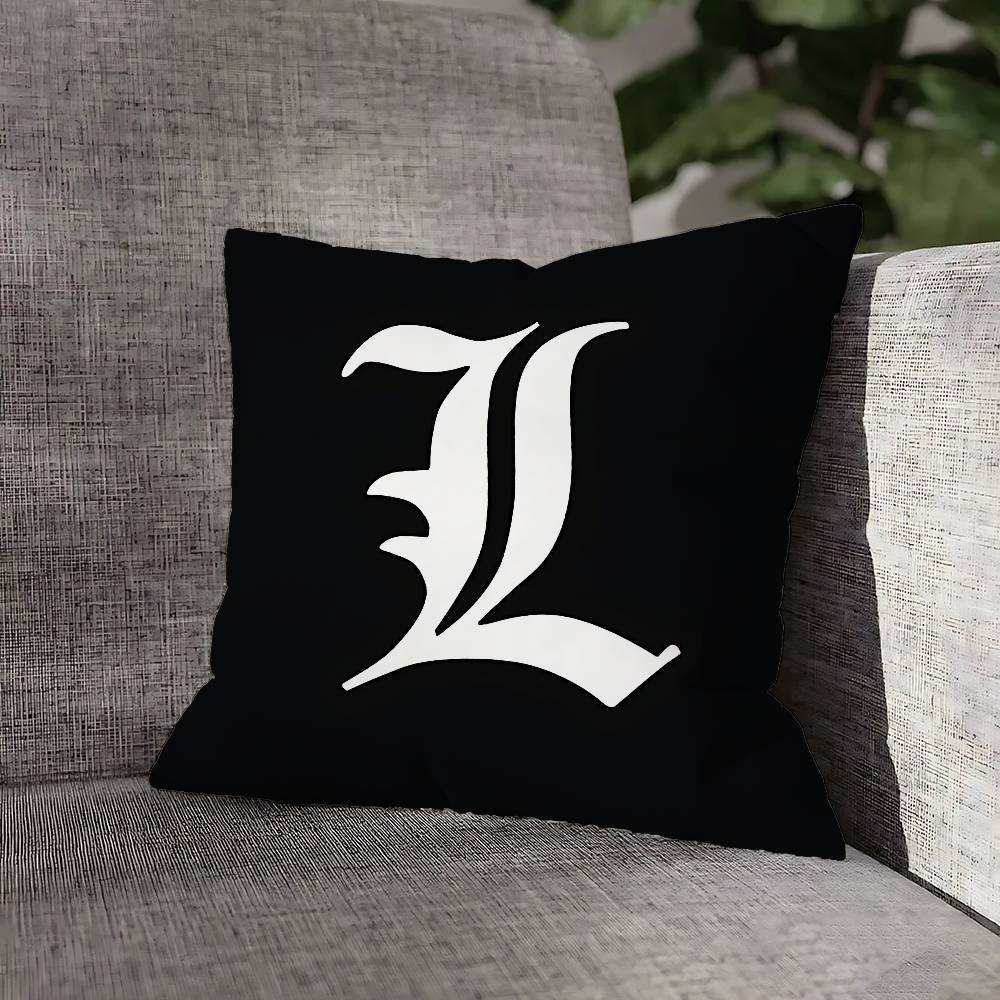 D-Death Misa L Yagami N-Note Pillow Case For Sofa Decor Car Office Room Printing Cushion Cover Decorations and Protector