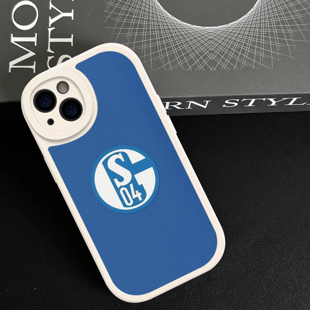 

S-Schalke 04 For iPhone 16 15 14 16E 13 12 11 Pro Max Plus Phone Leather Case 11 pro max