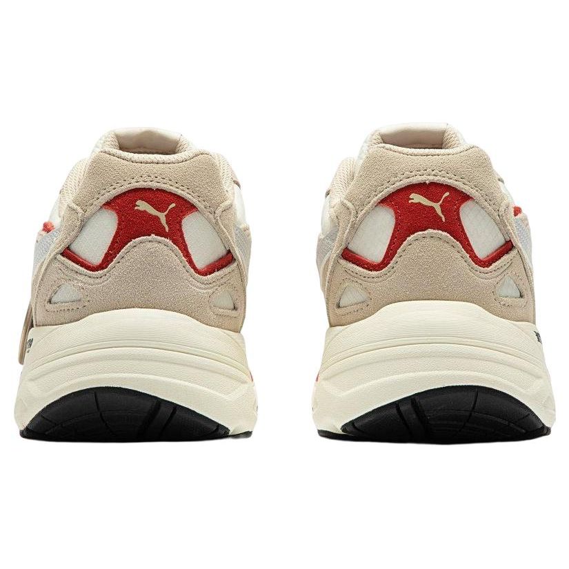 Puma Tevaris Nitro Cny Papermaking Leather Comfortable Versatile Mid-Top Lifestyle Casual Shoes Unisex Casual Shoes Beige Red 392947-02