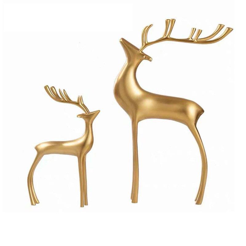Pure copper deer ornaments creative home decoration dining room entrance wine cabinet display luxury elegant interior decorative