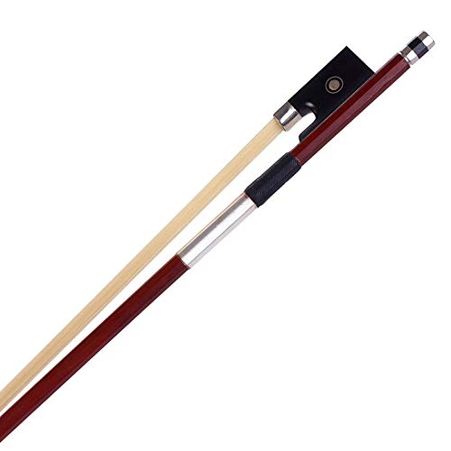 Plumflex Durable Black Octagonal Violin Bow for Kids, 4/4, Portable Learning and Practice Bow for Playing Instruments