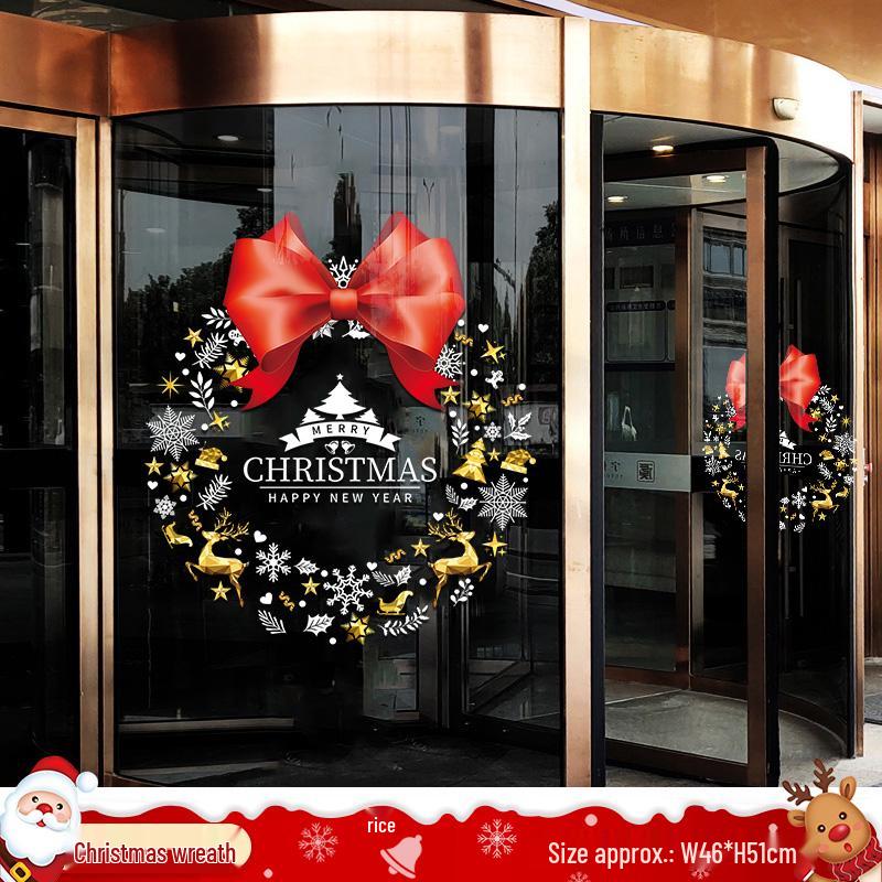 Christmas Tree Ornaments & Window Clings Set: Festive Static Stickers for Glass, Doors, and Holiday Decor