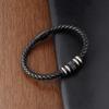 Various Styles Of Small Accessories Stainless Steel Men's Leather Bracelet Magnet Buckle Classic Boy's Valentine's Day Gift