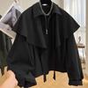 Spring Autumn Casual Short Coat Women's Korean Loose Long-Sleeved Windbreaker Female Outwear Tops