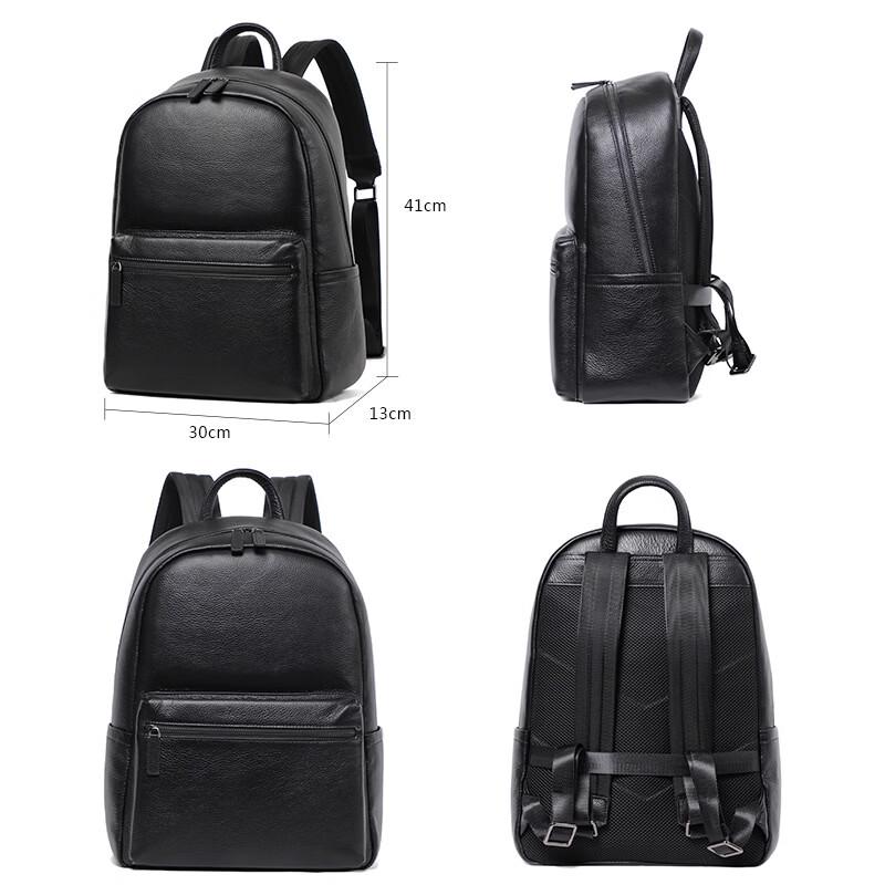 Lishen Casual Leather Business Travel Backpack