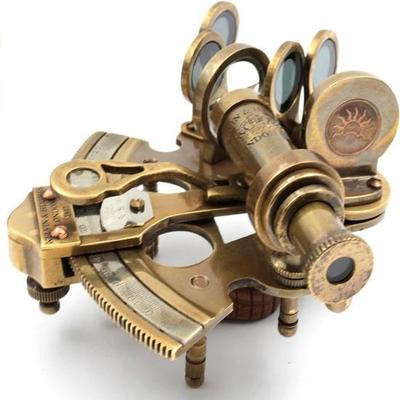 Nautical Bronze Sextant Solid Brass Ship Astrolab  Look Navigation Instrument Home Décor Gift Maritime Instrument