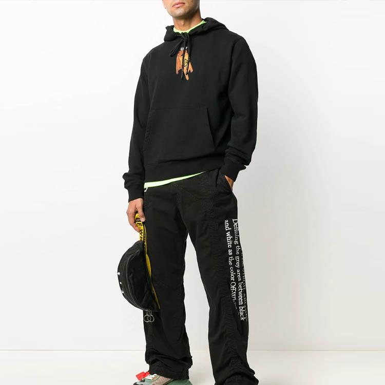 Off-White Pascal Skeleton Print Hoodie FW20 Men Tops Black OMBB034F20FLE0031010