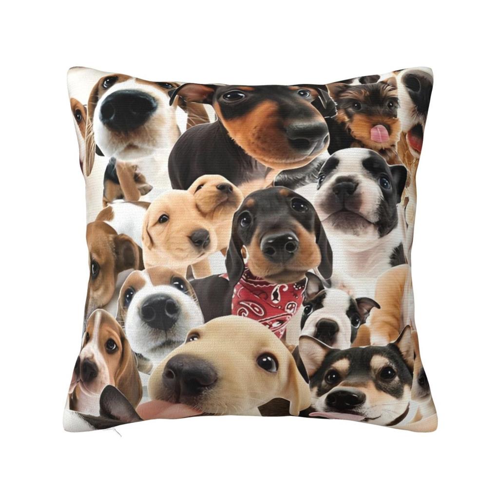 Niedlicher Welpen Hund Kissenbezug Haustier Polyester Kissenbezug Kissenbezug Kawaii Benutzerdefiniert DIY Kissenbezüge Für Sofa Schlafzimmer Heimdekor