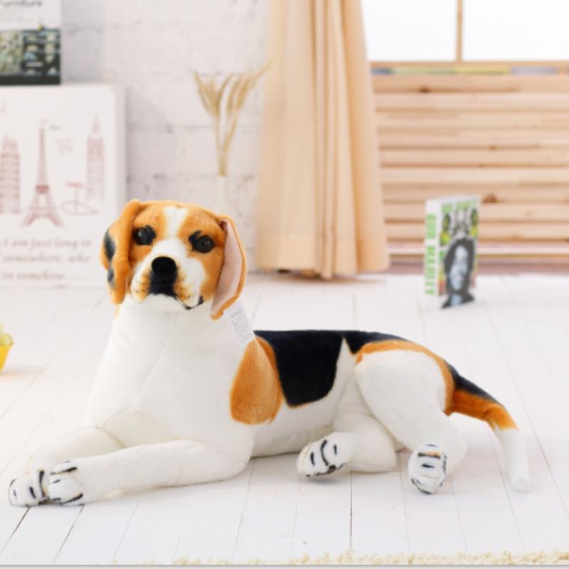 Lebensechter Riesen Beagle Hund Plüschtier Extra Großes Weiches Kuscheltier Niedlicher Welpe Geschenk für Kinder und Erwachsene 40cm