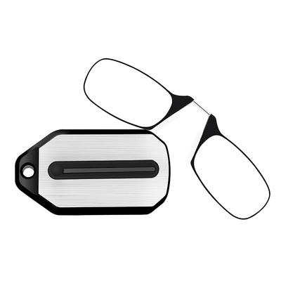 Mini Nose Clip On Reading Glass Men for Women Rimless Portable Magnifying Presbyopic Glasses Eyewear Ladies