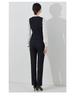 Women's 2024 Black Professional Sleeveless Vest & Pants Set for Hotel Manager