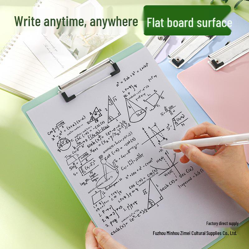 A4 Hardboard Writing Pad Clipboard with Paper Clip - Office Supplies