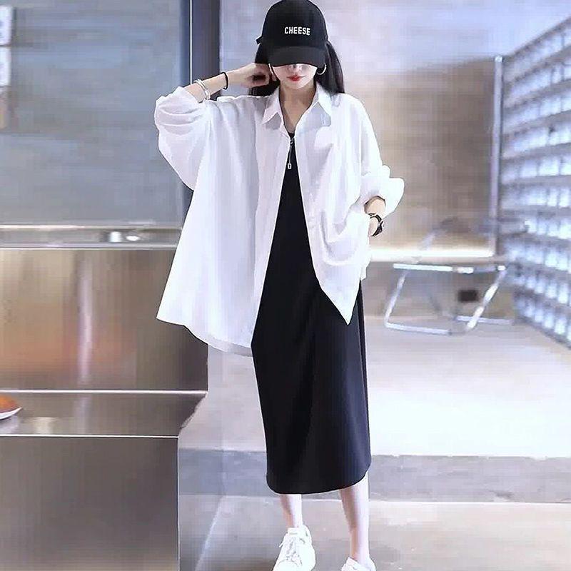 2026 Korean-Style Loose Casual Vest & Sun Protection Shirt Set for Women