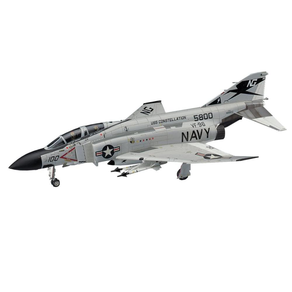 Hasegawa US Navy Phantom II with Canopy Plastic Model Kit PT6 1/48 F-4J One-Piece