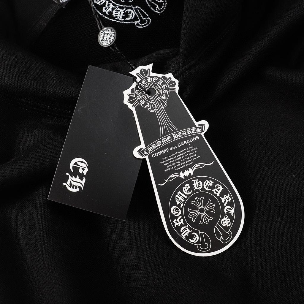 846 CHROME HEARTS Outono e Inverno 2026 Novo Tamanho Grande Estilo Clássico Moletom com Capuz e Logo, Adequado para Casais Usarem