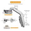 2pcs Hydraulic Cabinet Hinges Stainless Steel Cabinet Hardware Lazy Susan Hinge  Cupboard