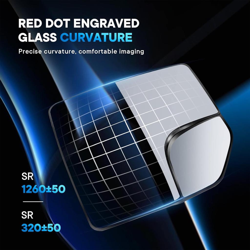 Compatible With Ford F150 Passenger Side Mirror Glass Replacement Power Heated Towing Mirrors - Right Side View Mirror Glass With Blind Spot, Backing