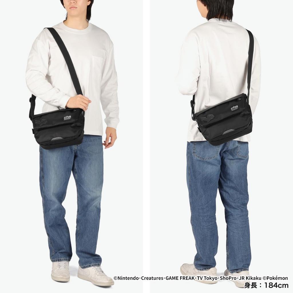 Portage Black Manhattan Portage Messenger Bag MESEROLE MESSENGER BAG TWL POKEMON MP1616TWLBLPKMN Black [Manhattan Label]