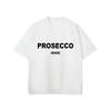 PROSECCO MOOD Letter Graphic Printed Cotton TShirts Women Summer Oversize Female Clothing Soft Round Neck Lady Y2k Tops