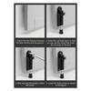 2Pieces Practical Telescopic Spring Door Stoppers With Soft Base for Securly Door Holding On Tile or Wood Floor
