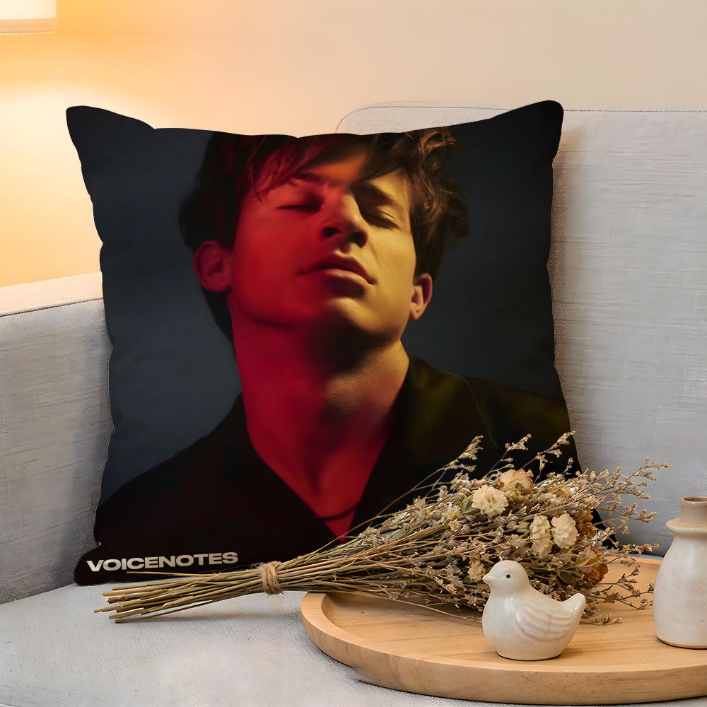 Cushion Cover Linen SkinFriendly Soft Decorative Case for Sofa Home Decor Charlie Puth Pillow Cover