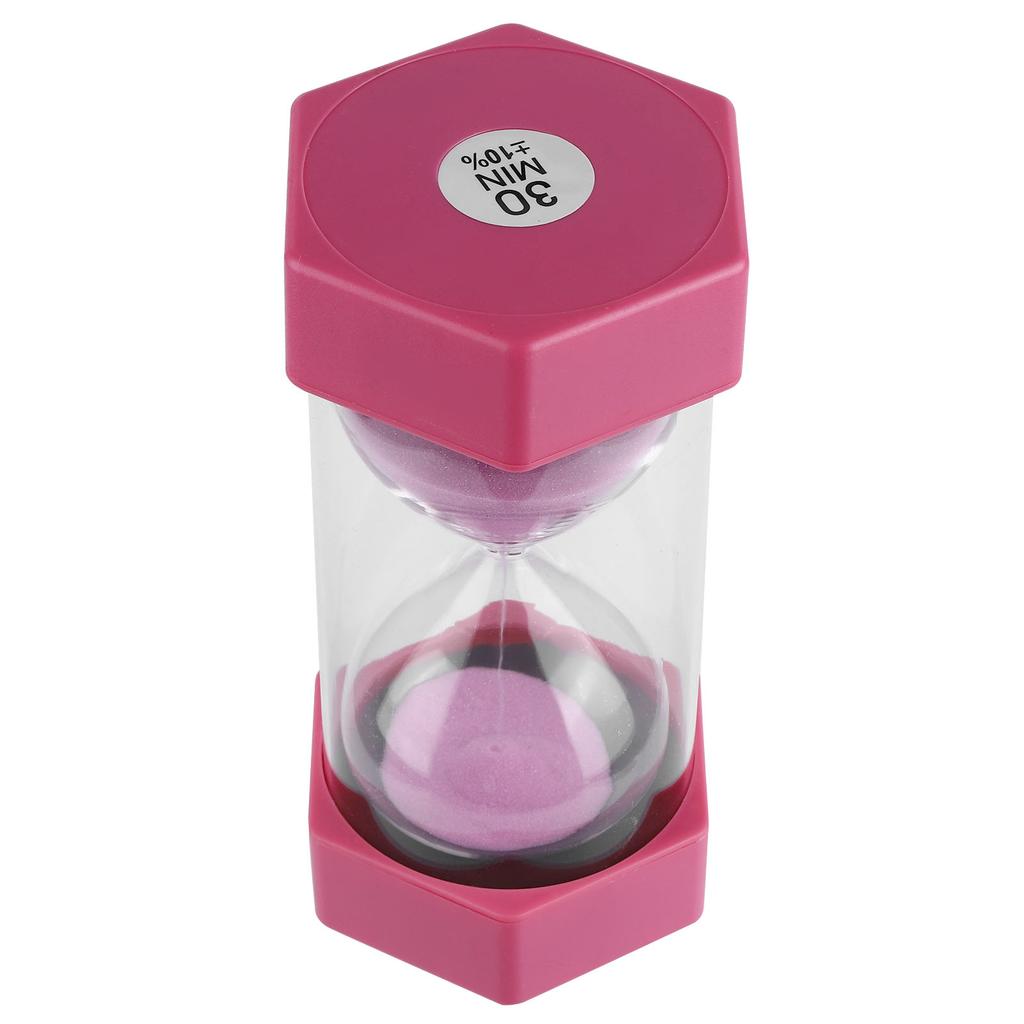 Sechseckige Sanduhr 30 Minuten Timer Uhr für Klassenzimmer, Zuhause, Büro, Küche, Verwendung Rosa