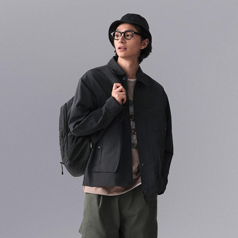 Li Ning CF Outdoor Water-Resistant Solid Color Casual Sports Zip-Up Long Sleeve Jacket Men Jackets Black AJDU247-3