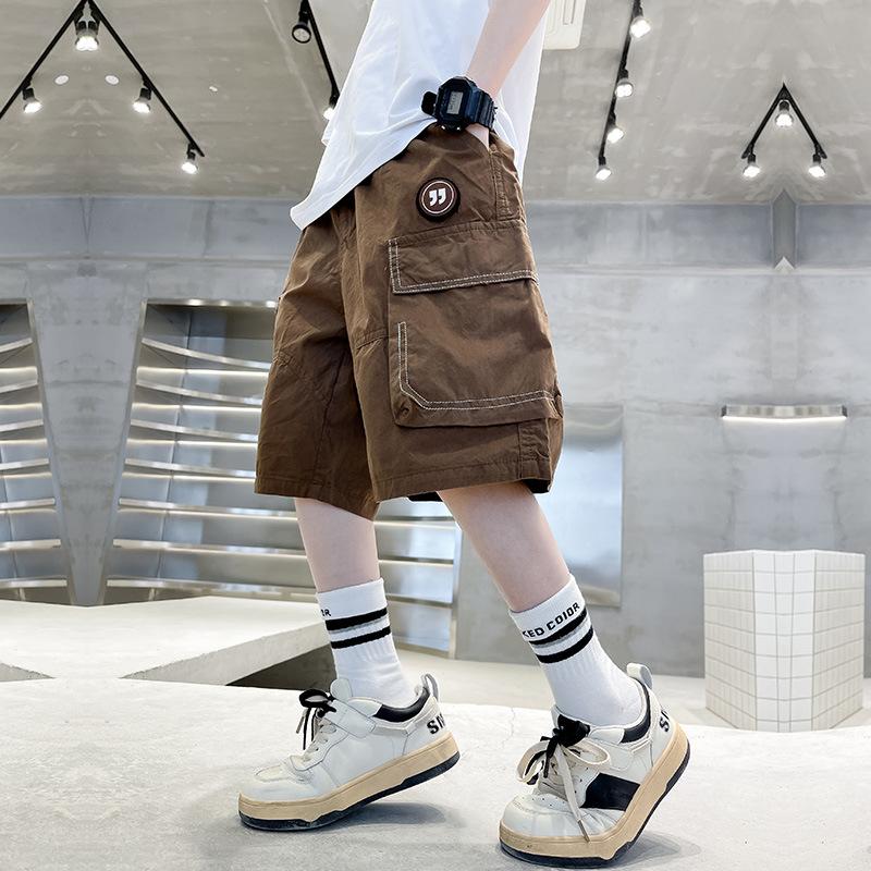 Boys Casual Loose Shorts Summer Kids Handsome Overalls Quarter Pants