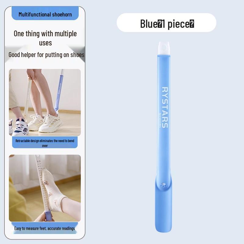 

Высококачественная выдвижная ложка для обуви и инструмент для измерения стопы для пожилых, беременных женщин и детей Retractable Shoehorn with Foot Measuring Device