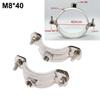 2Pcs Fastener Hardware Round Hose Clamp Pipe Fitting Nut Hoop Suspension Pipe Holder Expansion Screw