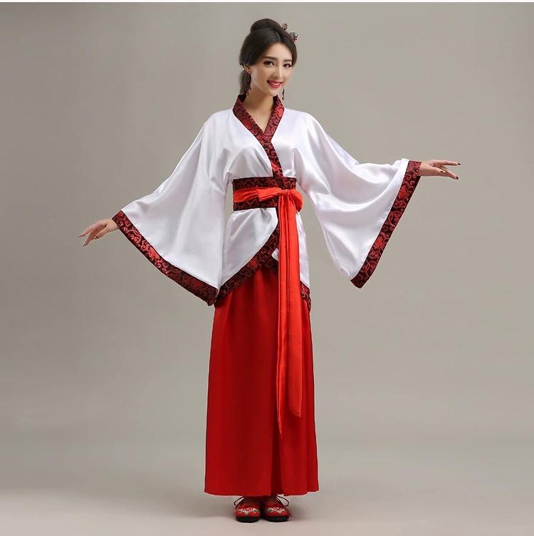 Ancient Tang Suit Long-sleeved Hanfu Women's Long Skirt Patchwork Traditional Chinese Costume Performance Skirt Cheongsam