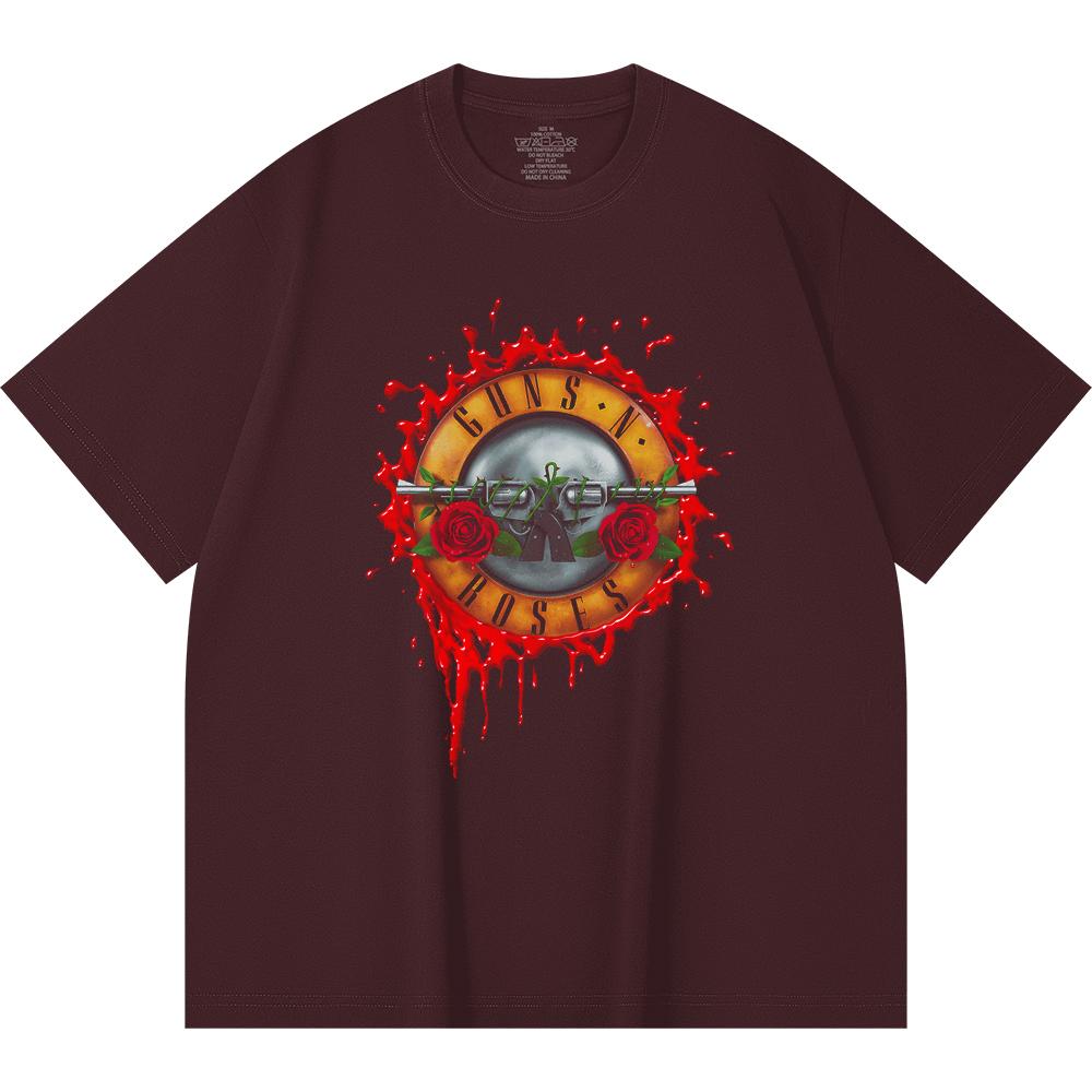 230 g/m² 100% Baumwolle Heavy Metal T-Shirt Rockband Beliebte Musik Druck Unisex Schweres Baumwoll-T-Shirt