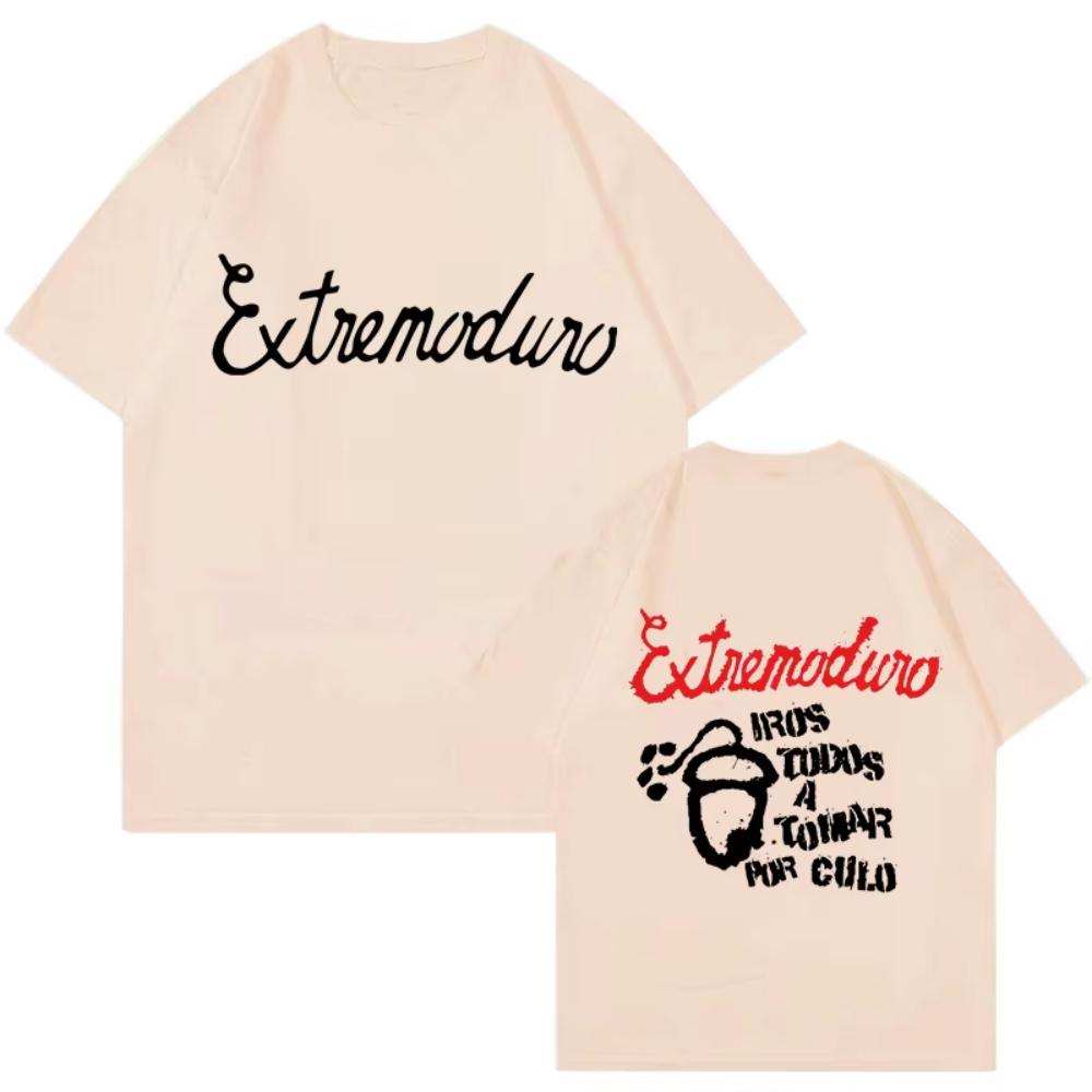 Unisex Fashion Rock Band Extremoduro Print Short Sleeve T Shirt Men Women Graphic Vintage TShirts Y2k Hip Hop Tees Tops Clothes
