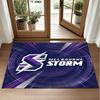 Melbourne Storm Design Crystal Velvet Rug Soft Decorative Mat for Bedroom Entrance