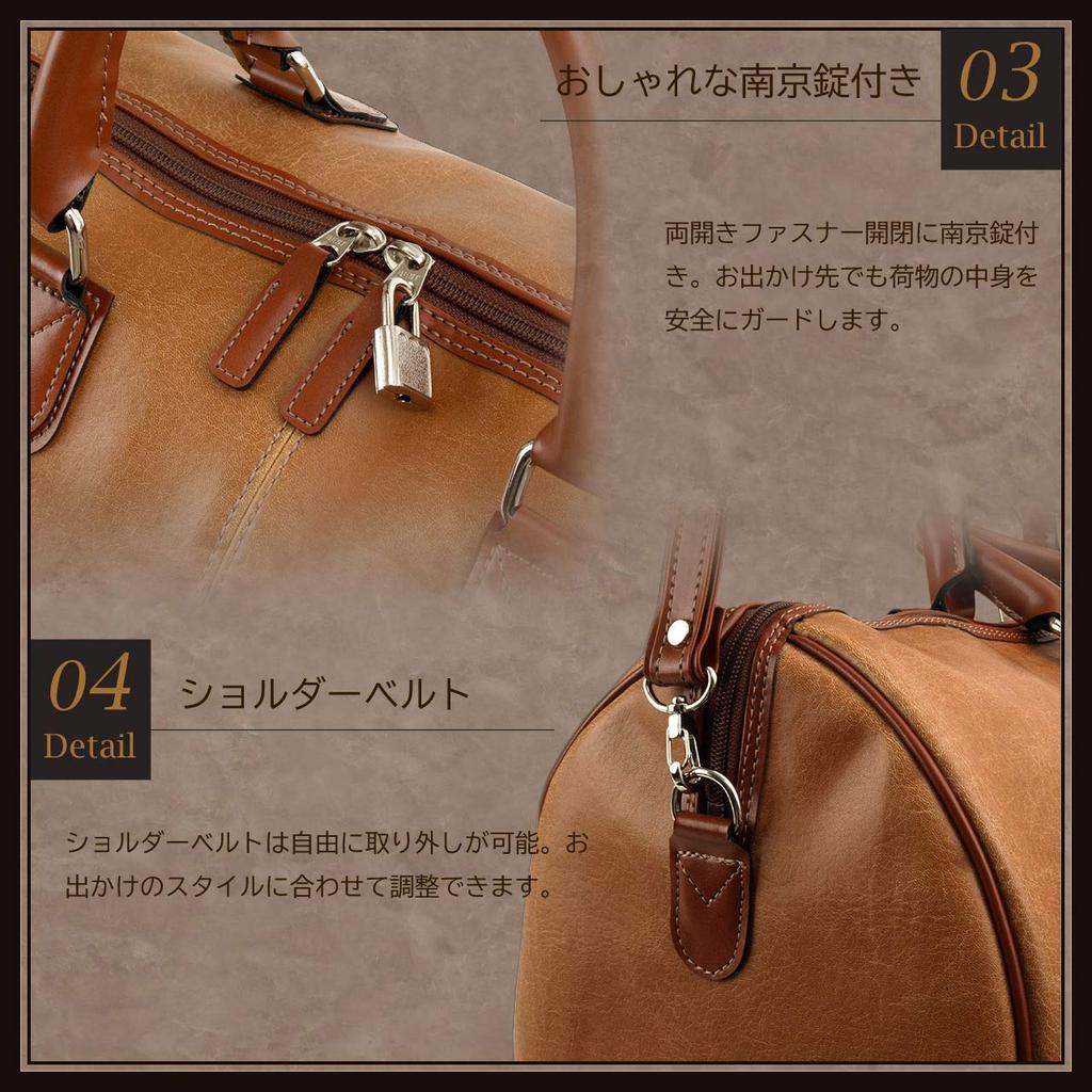 Hirano Taschen Hergestellt in Japan mit Toyooka Boston Tasche für 2 Retro 50cm Breit Original Mouton Handschuhe - Handwerkskunst, Nächte, Design, Reise, + (Schwarz)