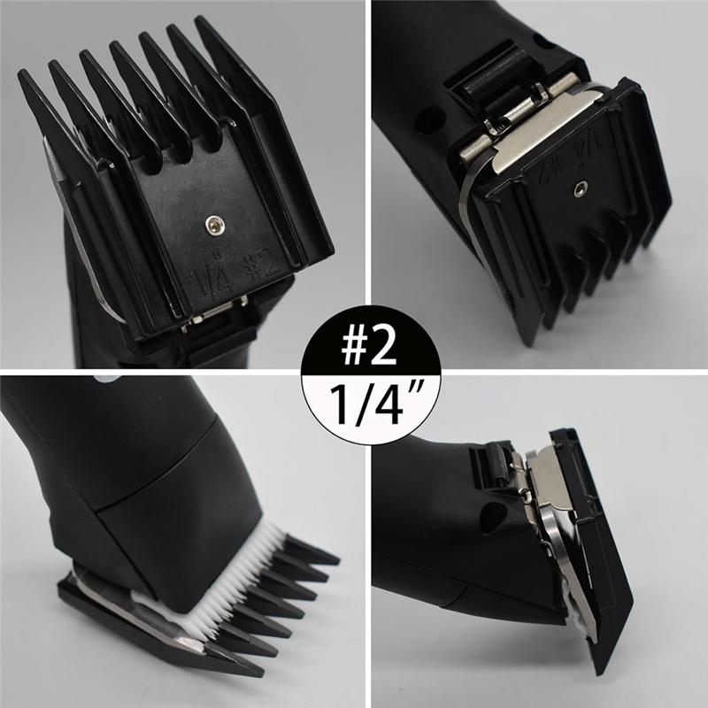 4 Pieces Professional A5 Style Hair Clipper Attachment Guard Guide Cutting Combs Set Compatible Oster Classic