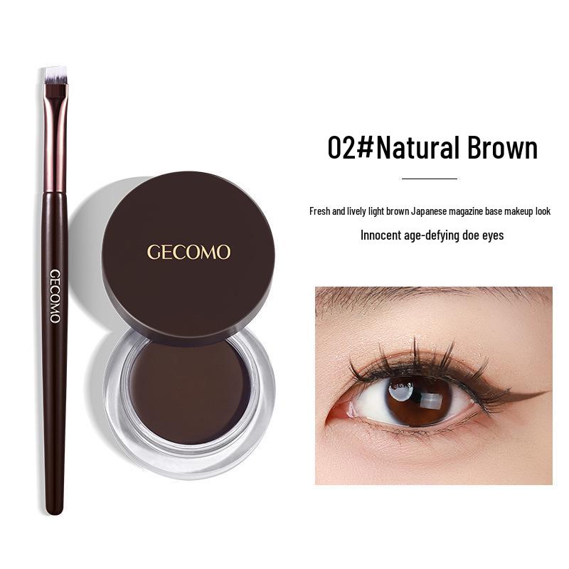 

GECOMO Waterproof Eyeliner & Eyebrow Gel with Brush - Long-lasting, Smudge-proof, and Natural Look коричневий/природний