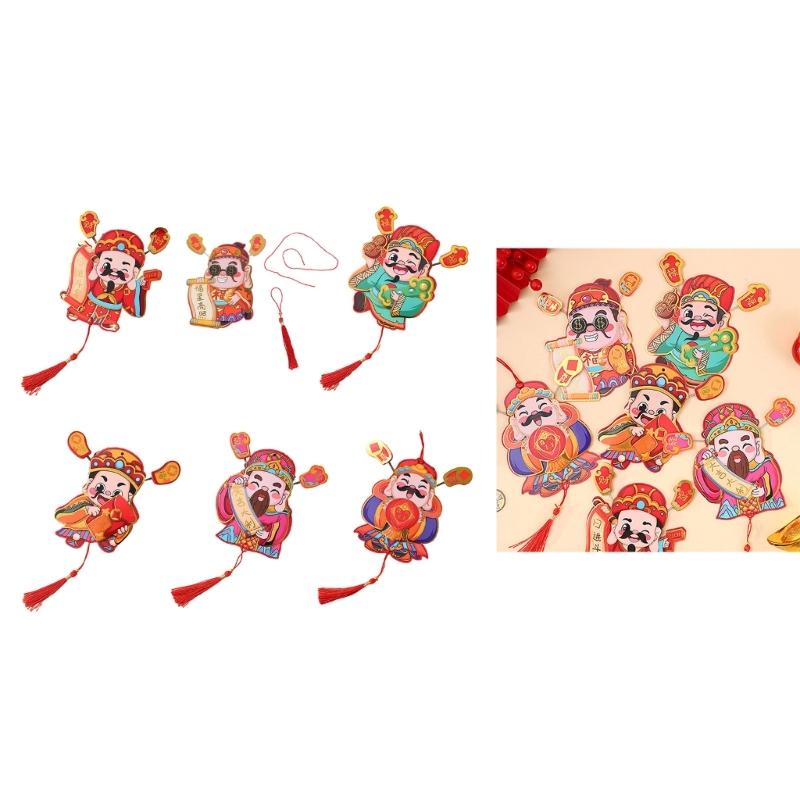 God of Fortune Fridge Sticker Magnet God of Fortune Hanging Ornament Lucky Money Pockets Chinese Redness Envelope
